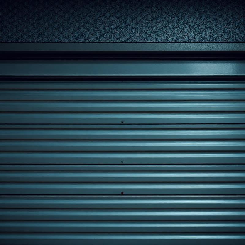 Modern aluminum garage door